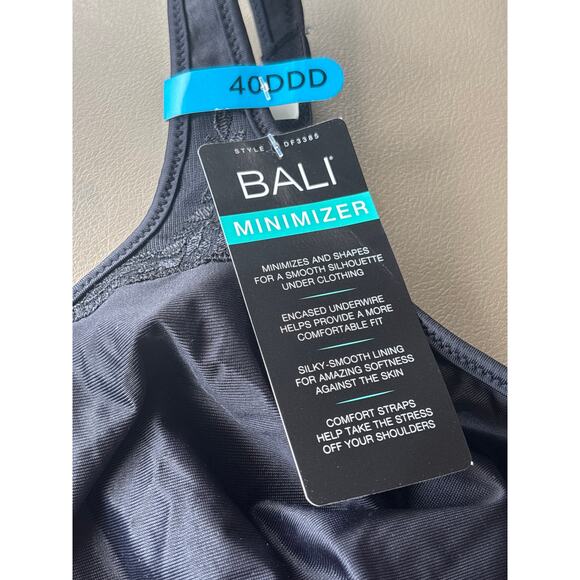 BALI Minimizer Bra Black NWT Passion For Comfort 40DDD - Picture 6 of 8